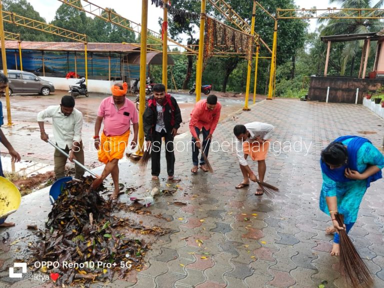 ಓಡಿಲು ಶ್ರೀ ಮಹಾಲಿಂಗೇಶ್ವರ ದೇವಸ್ಥಾನದಲ್ಲಿ ಸ್ವಚ್ಛತಾ ಕಾರ್ಯ