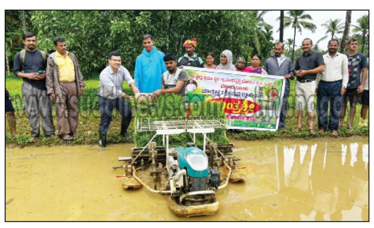 ಬೆಳ್ತಂಗಡಿ: ಶ್ರೀ ಕ್ಷೇತ್ರ ಧರ್ಮಸ್ಥಳ ಗ್ರಾಮಾಭಿವೃದ್ಧಿ ಯೋಜನೆಯ ಸಹಕಾರದೊಂದಿಗೆ ಮುಂಗಾರು ಮತ್ತು ಹಿಂಗಾರಿನ 500 ಎಕ್ರೆ ಯಂತ್ರಶ್ರೀ ಭತ್ತ ನಾಟಿಗೆ ಚಾಲನೆ