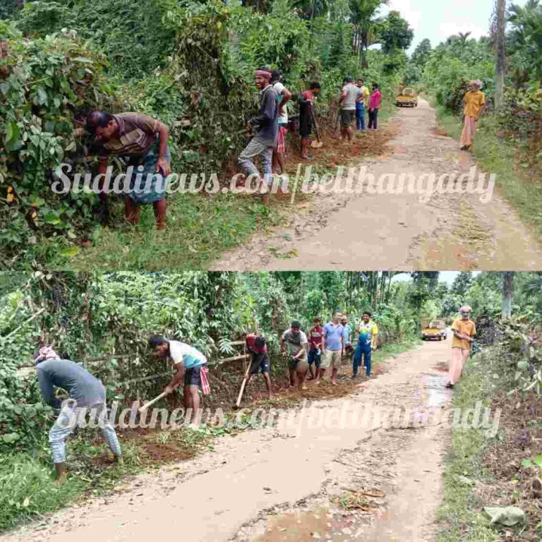 ಶಿಶಿಲ: ಶ್ರೀ ದುರ್ಗಾಪರಮೇಶ್ವರಿ ಯುವಕ ಮಂಡಲ ಸದಸ್ಯರಿಂದ ರಸ್ತೆ ದುರಸ್ತಿ ಶ್ರಮದಾನ