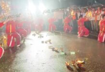 ಕಾಶಿಯ ಗಂಗಾ ಆರತಿ ಶೈಲಿಯಲ್ಲಿ ಶ್ರೀ ವಿದ್ಯಾ ಗಣಪತಿಗೆ ಮಹಾ ಆರತಿ