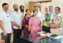 ವರ್ತಕರ ಸಂಘದಿಂದ ನೂತನ ಡಿ.ವೈ.ಎಸ್.ಪಿ ಸಿ.ಕೆ. ರೋಹಿಣಿ ಅವರಿಗೆ ಅಭಿನಂದನೆ