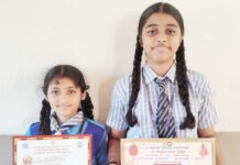 ಜಿಲ್ಲಾ ಮಟ್ಟದ ಭಗವದ್ಗೀತಾ ಭಾಷಣ ಸ್ಪರ್ಧೆ:ಧರ್ಮಸ್ಥಳ ಎಸ್.ಡಿ.ಎಂ. ಆಂಗ್ಲ ಮಾಧ್ಯಮ ಶಾಲೆಯ ಆರಾಧ್ಯಾ ಪಿ. ಜೋಷಿ, ಪೂರ್ವಿ ಭಟ್ ತೃತೀಯ