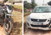 ಮಡಂತ್ಯಾರು: ಕಾರು ಮತ್ತು ಬೈಕ್ ಡಿಕ್ಕಿ