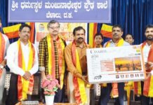 ಬೆಳಾಲು ಶ್ರೀ ಧ.ಮಂ. ಪ್ರೌಢ ಶಾಲೆಗೆ ಹಿರಿಯ ವಿದ್ಯಾರ್ಥಿ ಸಂಘದಿಂದ ಸ್ಮಾರ್ಟ್ ಟಿ.ವಿ. ಕೊಡುಗೆ