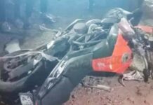 ಕಾರು-ಬೈಕ್ ನಡುವೆ ಮುಖಾಮುಖಿ ಡಿಕ್ಕಿ